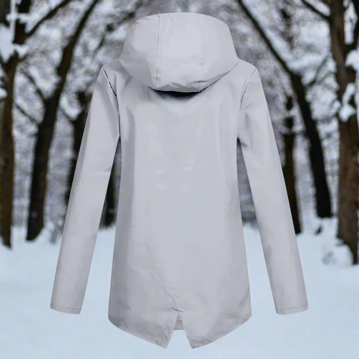 Maren - Women's Waterproof Hooded Rain Jacket Zip-up Longline - photo 8