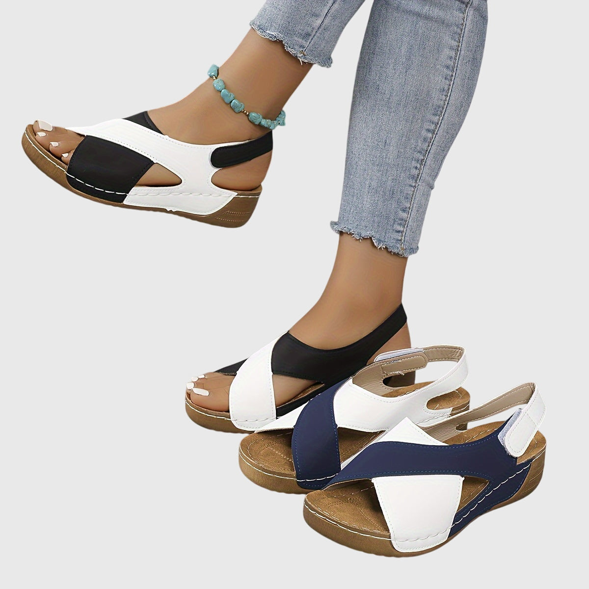 Marietta - Women's Orthopedic Sandals with Cushioned Footbed - photo 2