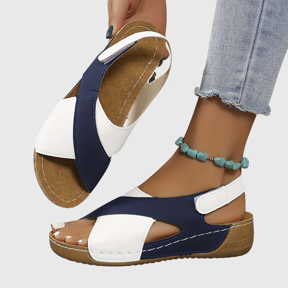 Marietta - Women's Orthopedic Sandals with Cushioned Footbed - photo 3