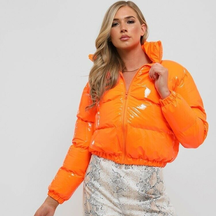 Marlys - Women's Cropped Puffer Jacket with Ribbed Cuffs - photo 4