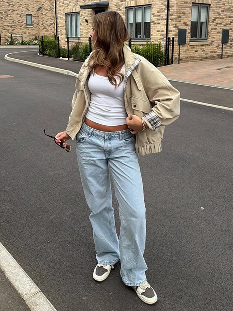 Maude - Women's Bomber Jacket with Collar - photo 2