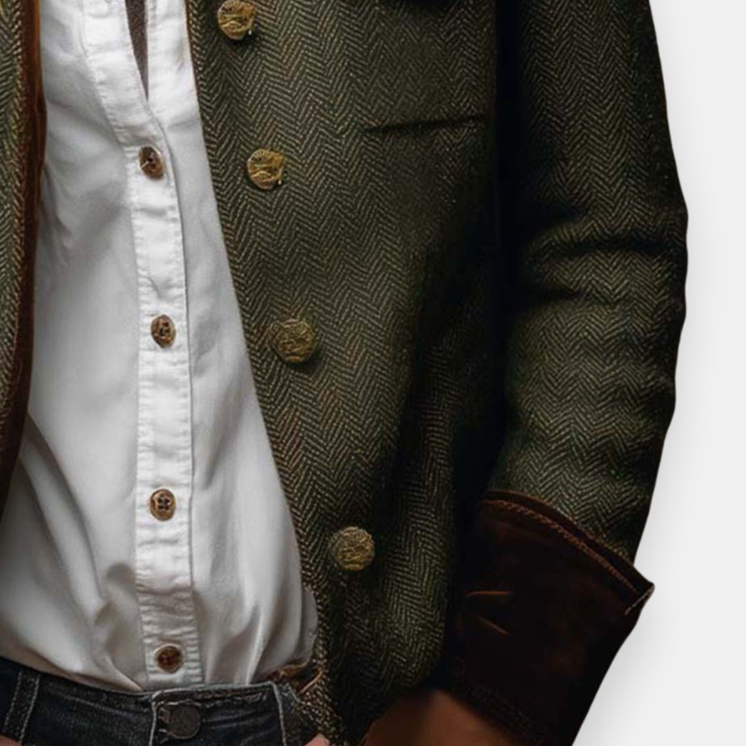 Meara - Women's Blazer in Tweed with Contrast Trim and Patch Pockets - photo 3