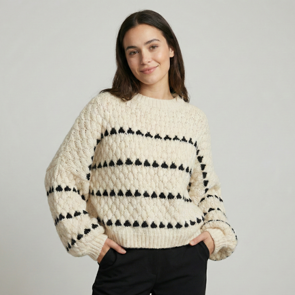 Michele - Women's Wrap Jumper in Knit - photo 3