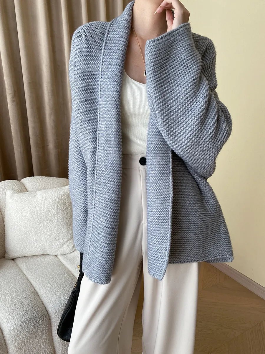 Mila - Women's Cardigan in Knit with Tie Belt - photo 4