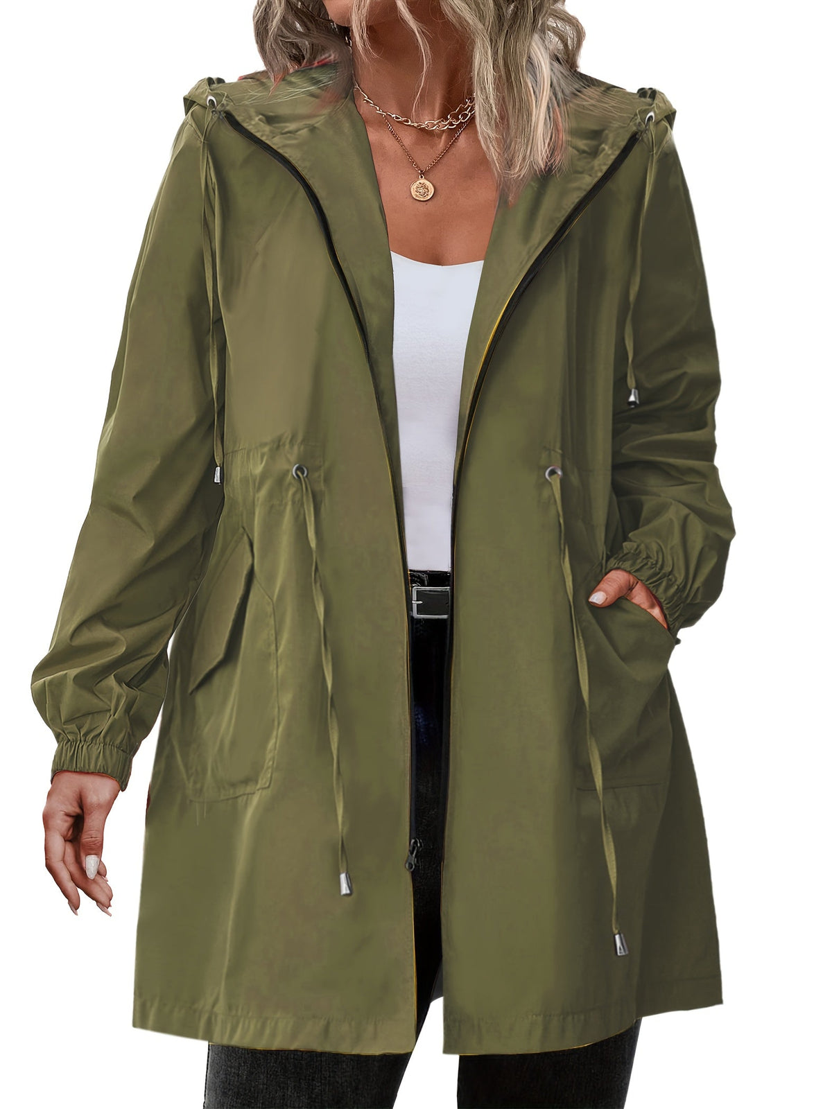 Mimi - Women's Relaxed Jacket with Hood - photo 2