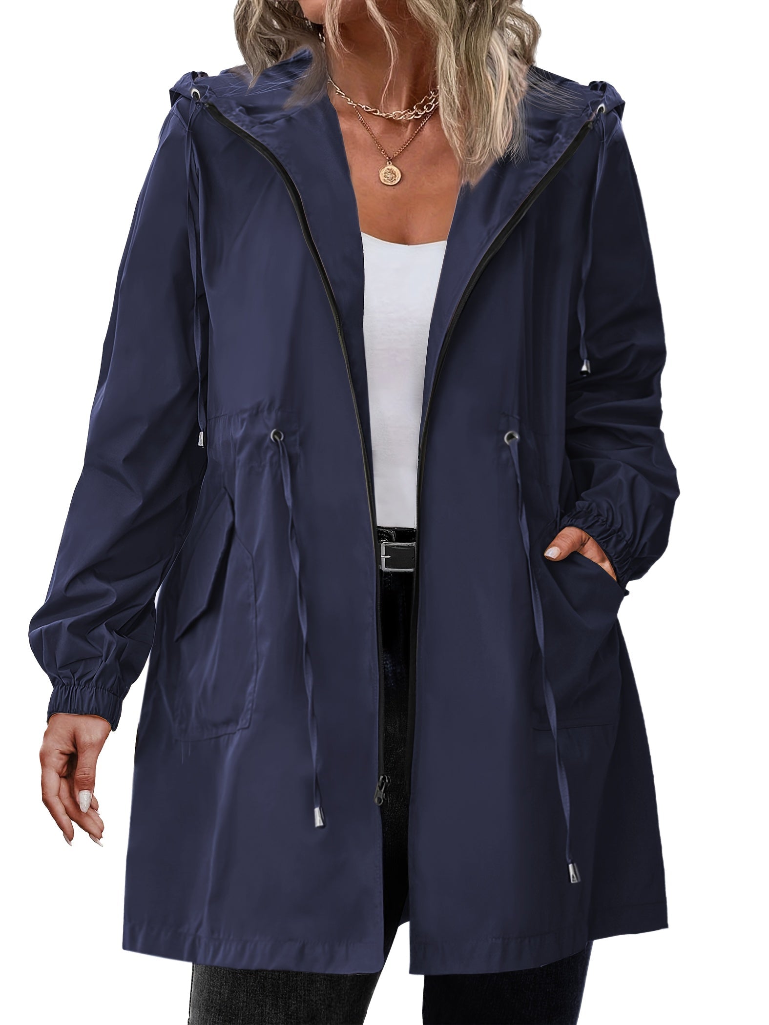 Mimi - Women's Relaxed Jacket with Hood - photo 3