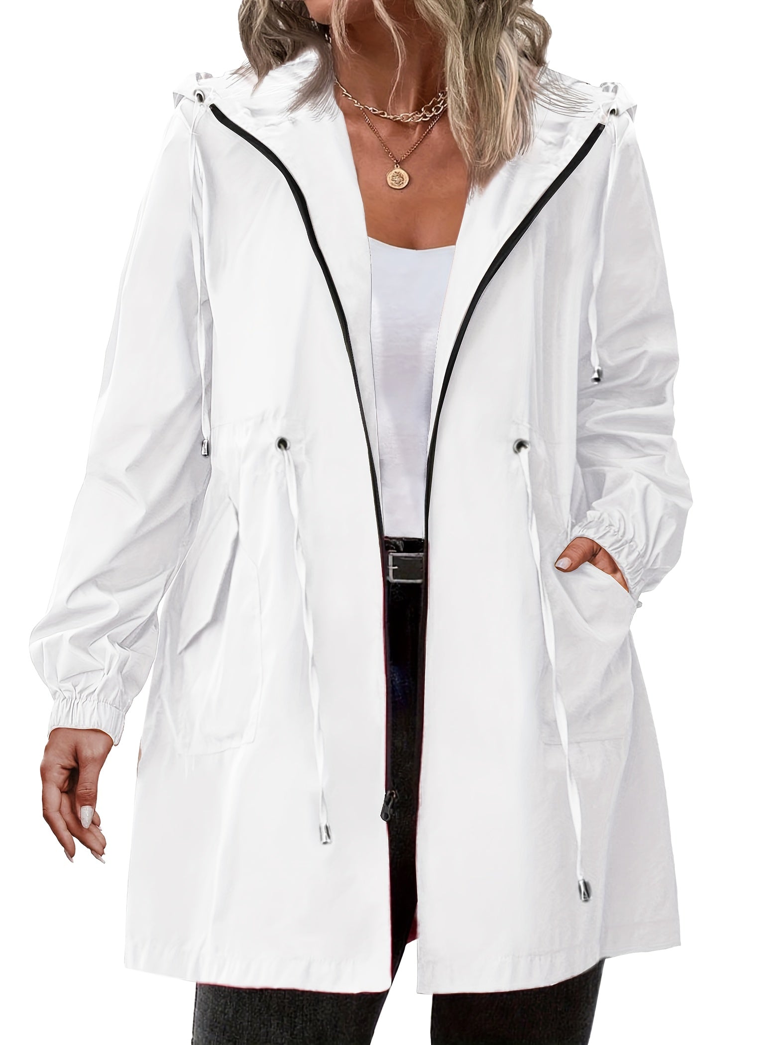 Mimi - Women's Relaxed Jacket with Hood - photo 5