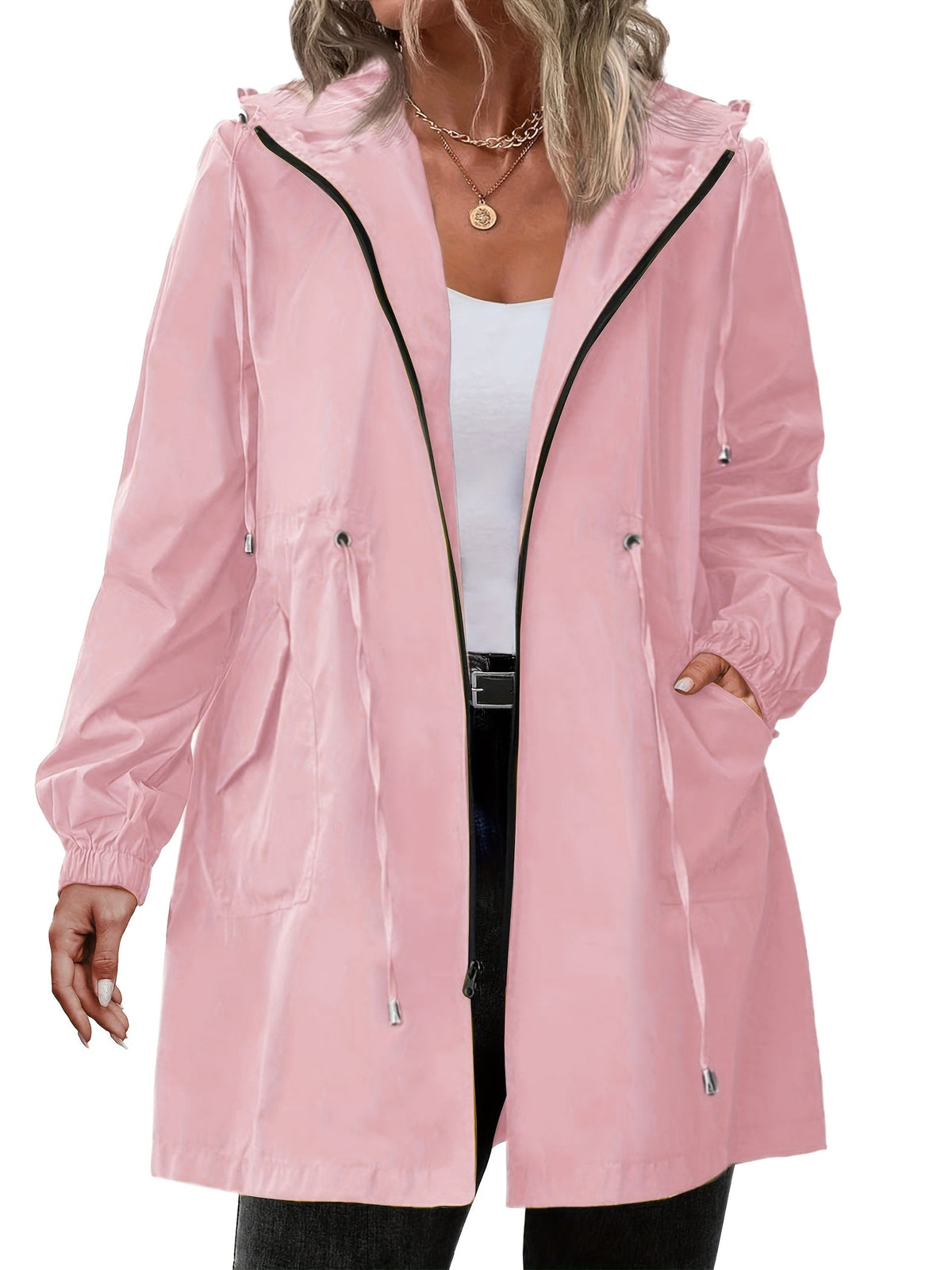 Mimi - Women's Relaxed Jacket with Hood - photo 6