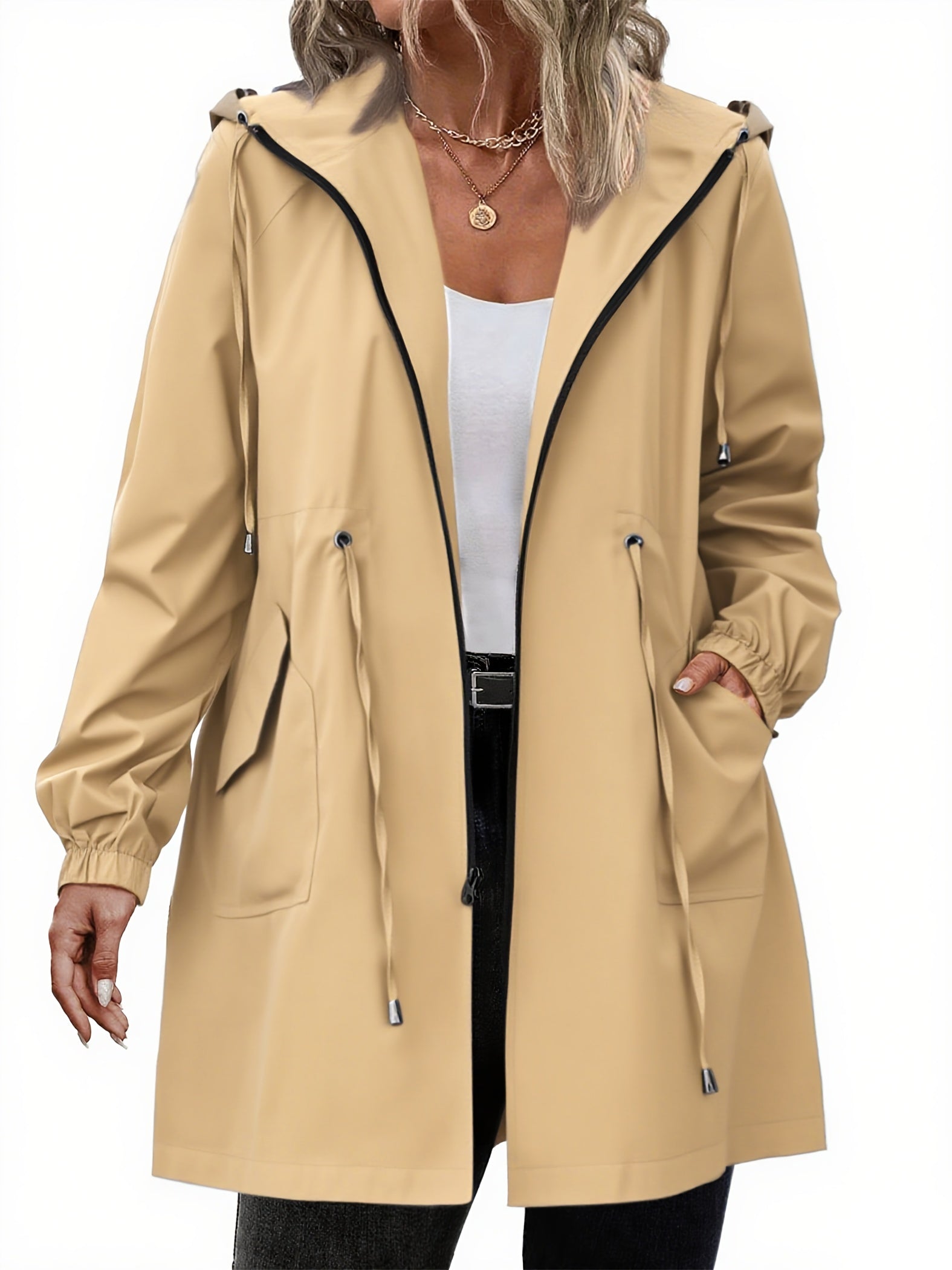 Mimi - Women's Relaxed Jacket with Hood - photo 7