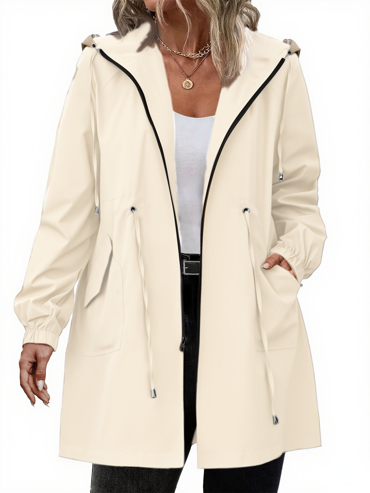 Mimi - Women's Relaxed Jacket with Hood - photo 9