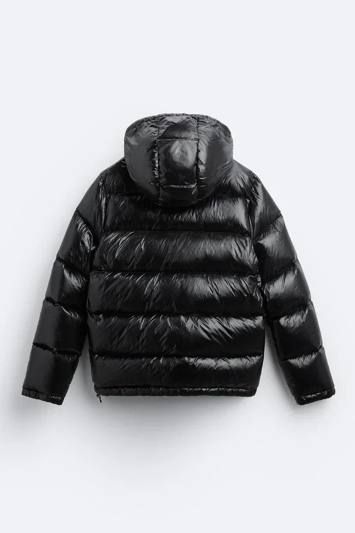 Mina - Women's Puffer Jacket with Hood - photo 1