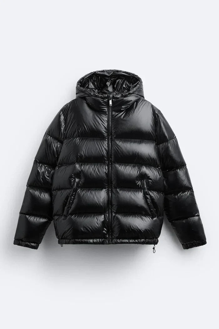 Mina - Women's Puffer Jacket with Hood - photo 3