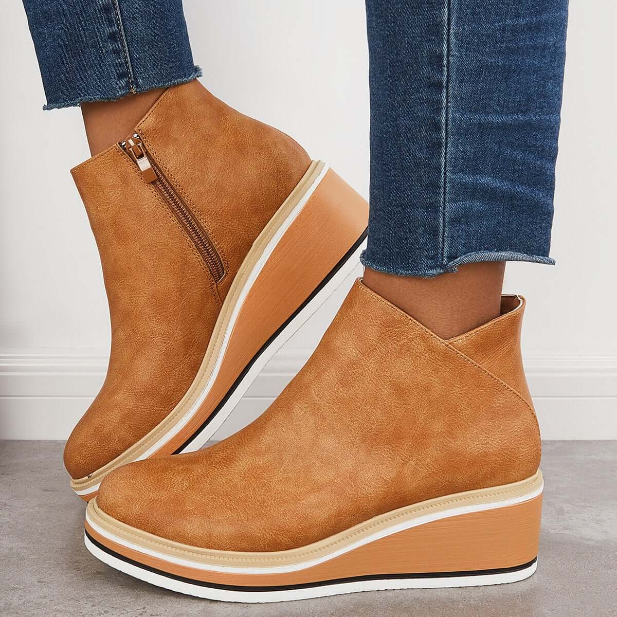 Mirabelle - Women's Ankle Boots with Zip Front - photo 3