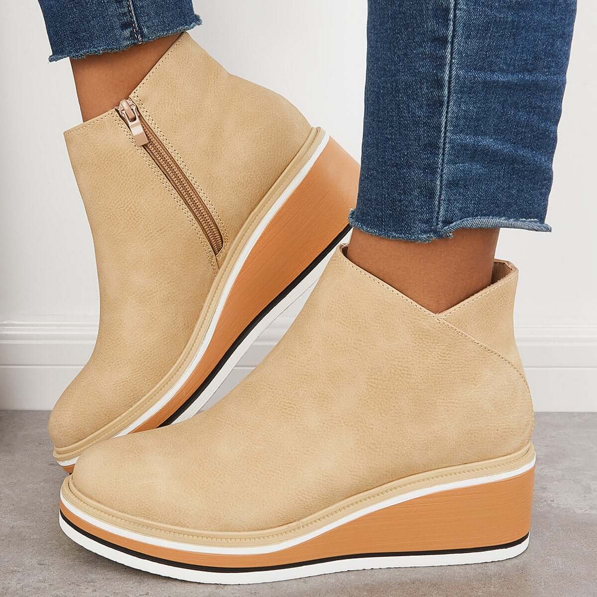 Mirabelle - Women's Ankle Boots with Zip Front - photo 4