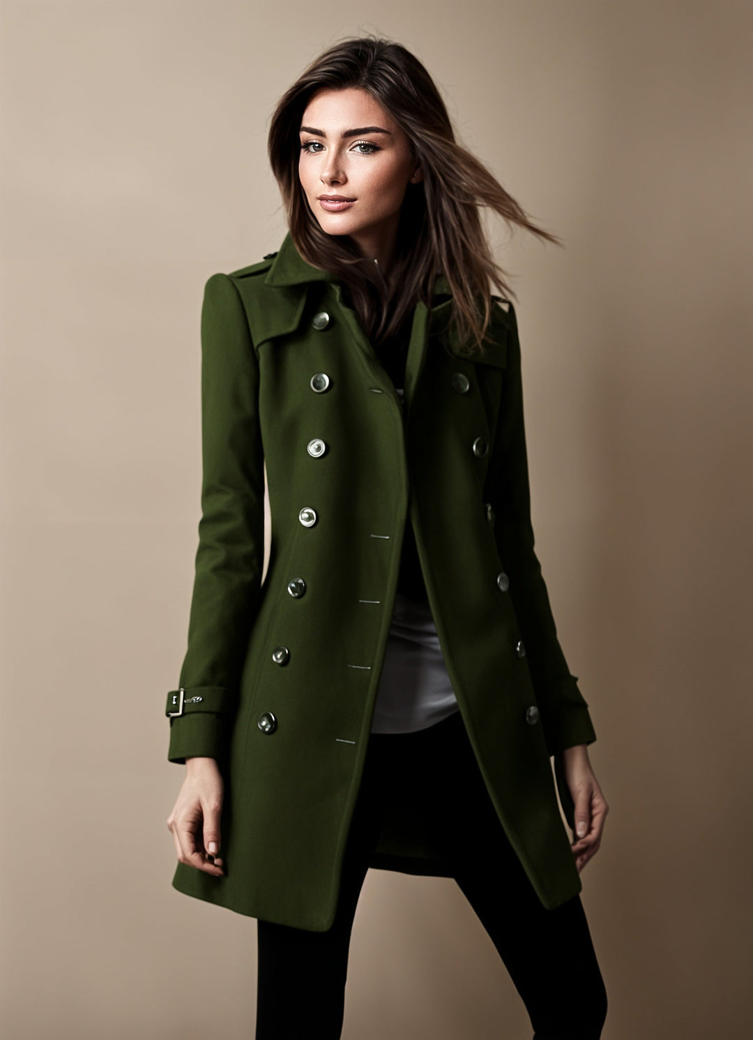 Monica - Women's Double Breasted Winter Coat - photo 2