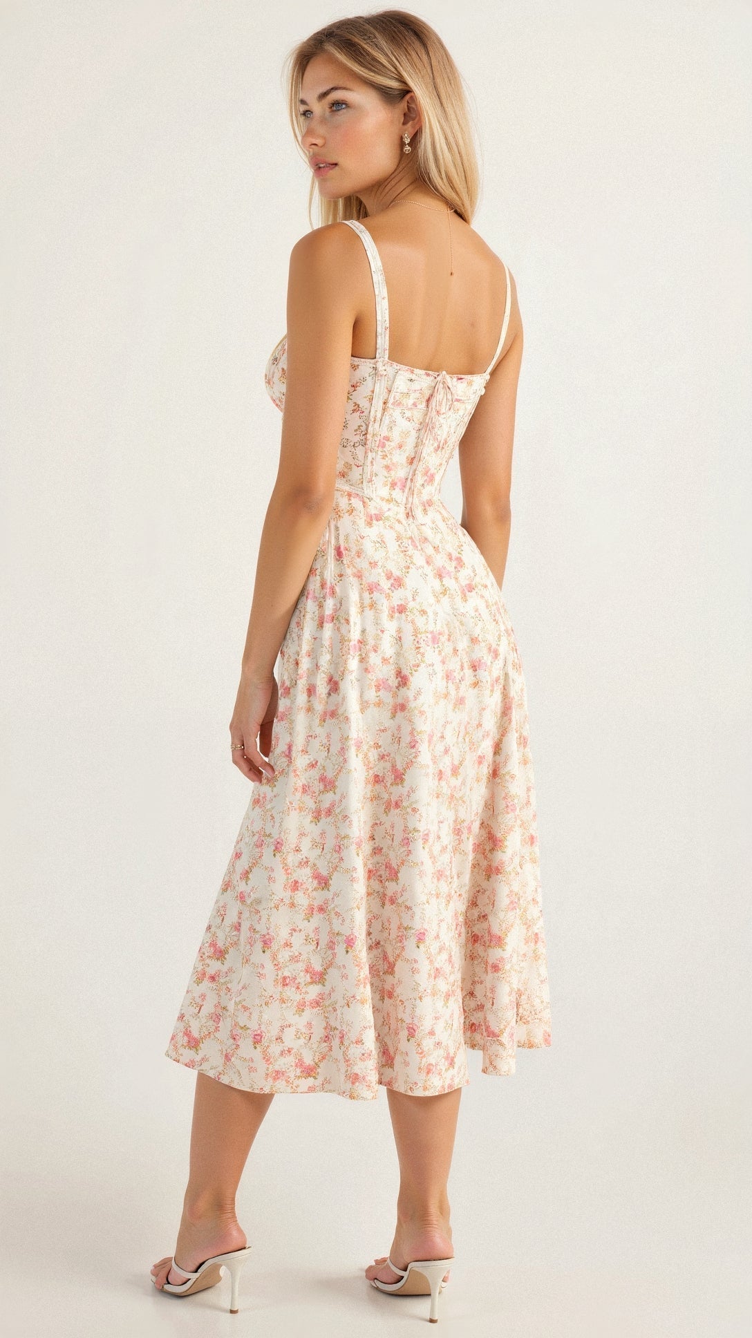 Vestido midi amarillo de corte holgado para mujer, ideal para el uso diario