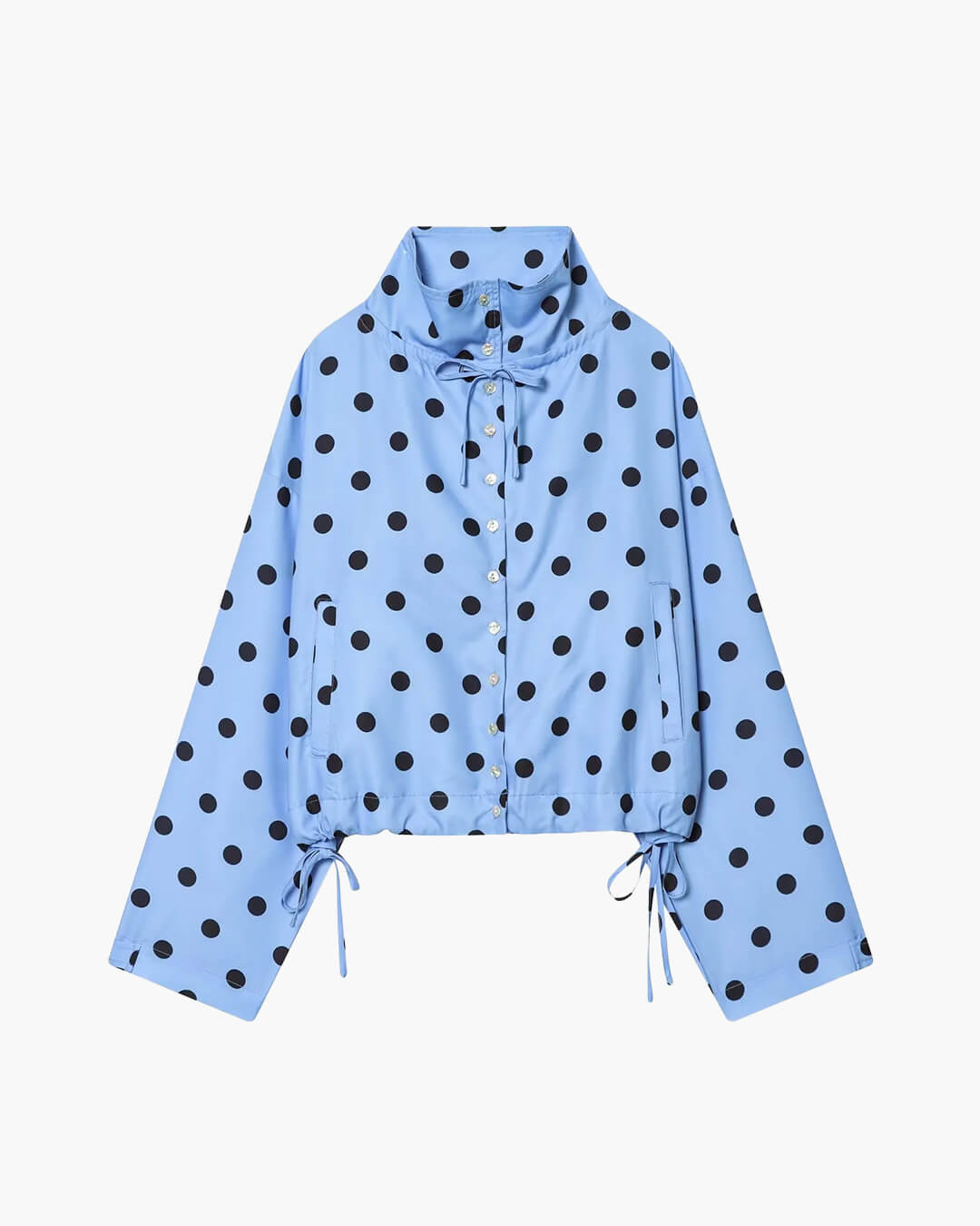 Nell - Women's Jacket in Polka Dot Print with Collar - photo 4