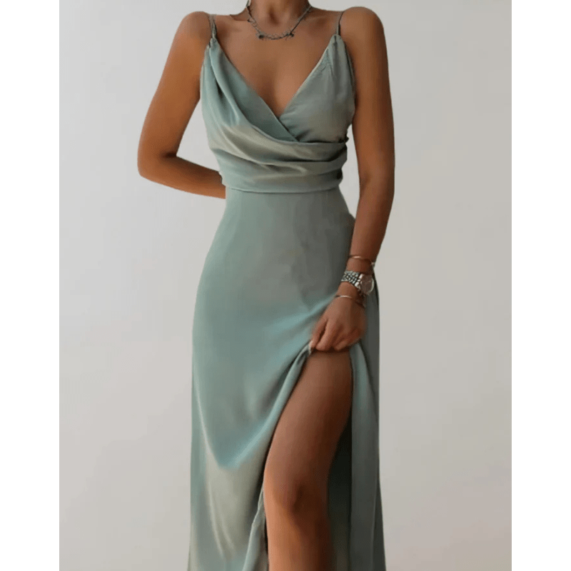 Nia - Women's Maxi Dress with Ruching - photo 3
