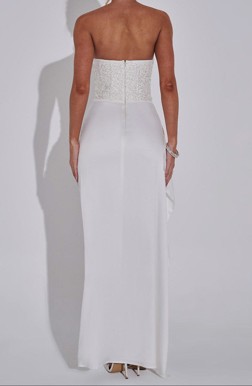 Nina - Women's Sequin Corset Formal Maxi Dress with Split - photo 6