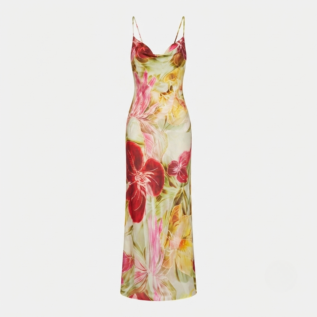Noor - Women's Floral Cowl Maxi Dress - photo 2