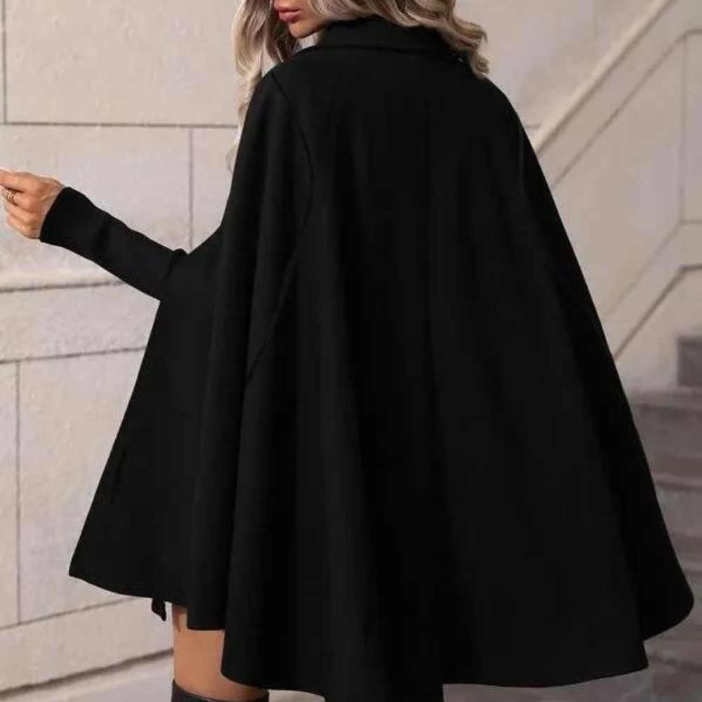 Nyla - Women's Flowing Cape with Button Front - photo 2