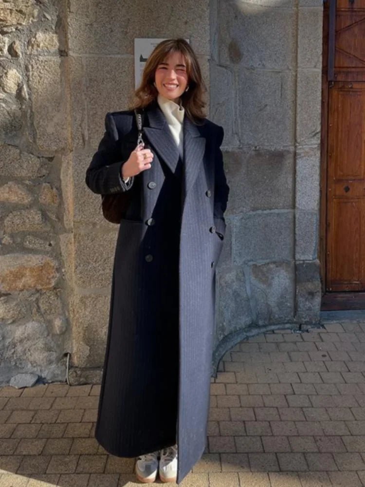 Ottilie - Women's Relaxed Coat with Double-Breasted Front - photo 5