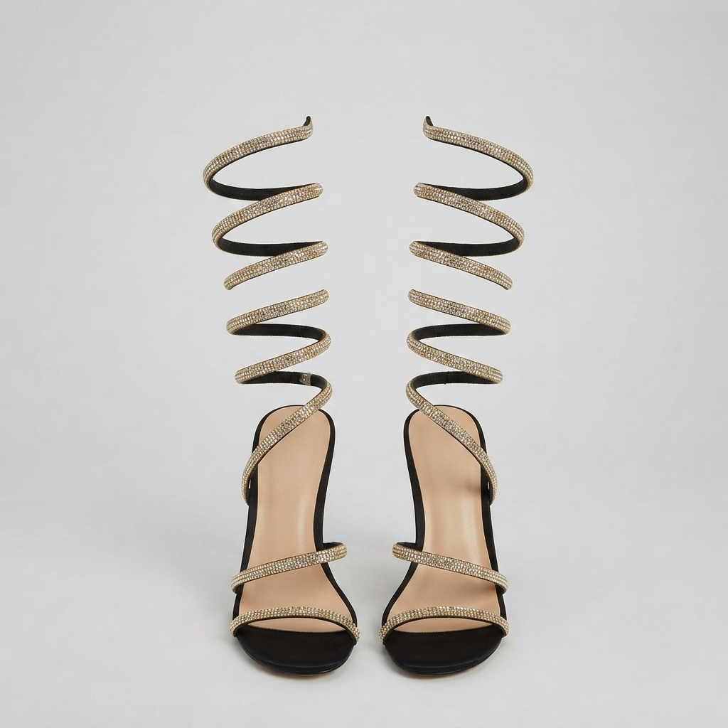 Petra - Women's Strappy Square Toe Heeled Sandals - photo 2
