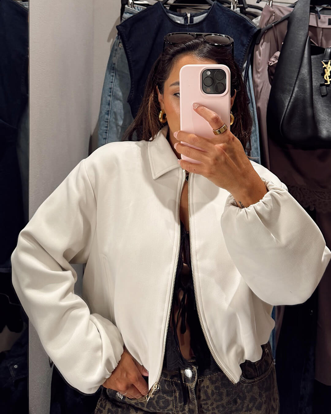 Phaedra - Women's Bomber Jacket with Zip Front - photo 8