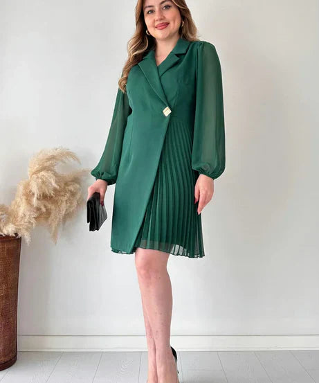Lauren - Women's Pleated Mini Dress