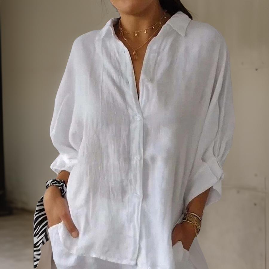 Sophia - Women's Timeless Cotton Blend Blouse