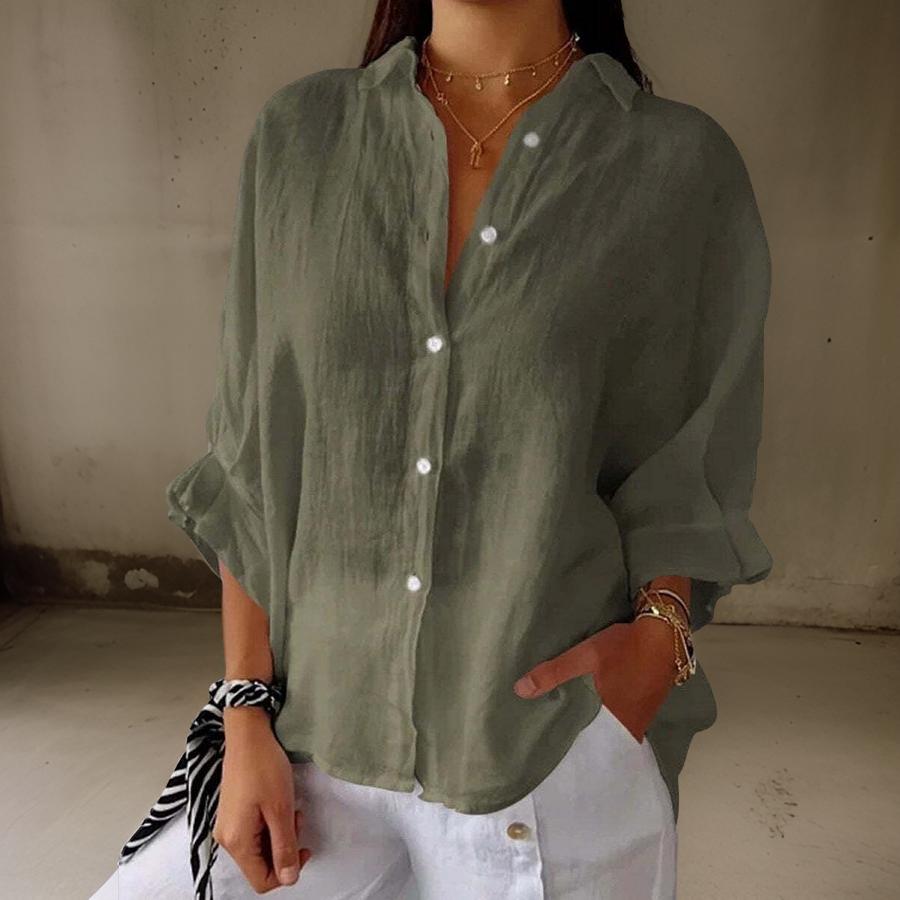 Sophia - Women's Timeless Cotton Blend Blouse