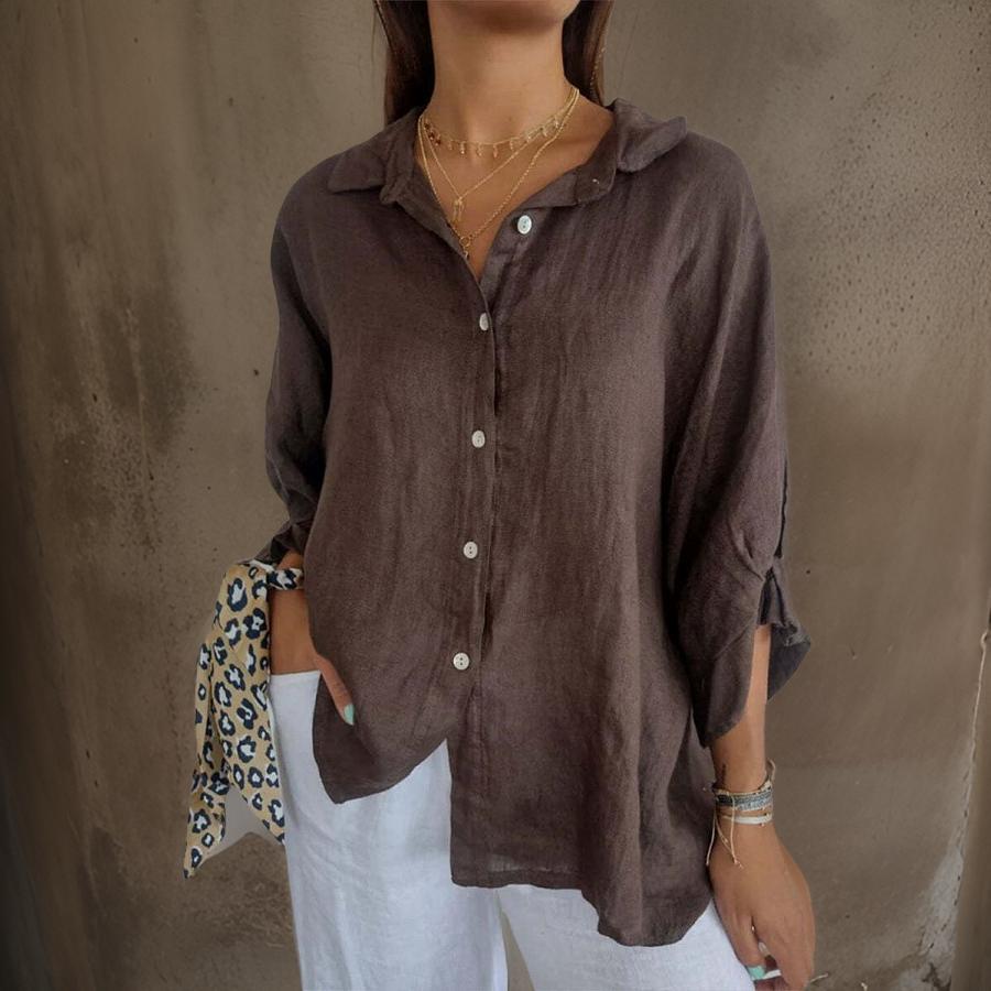 Sophia - Women's Timeless Cotton Blend Blouse