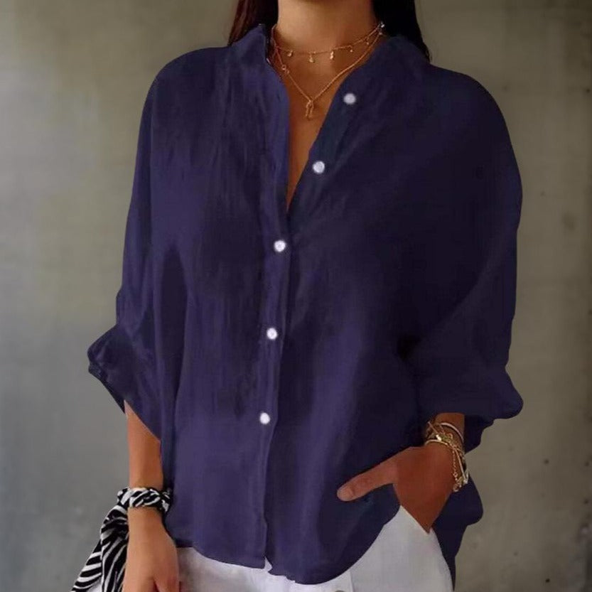 Sophia - Women's Timeless Cotton Blend Blouse