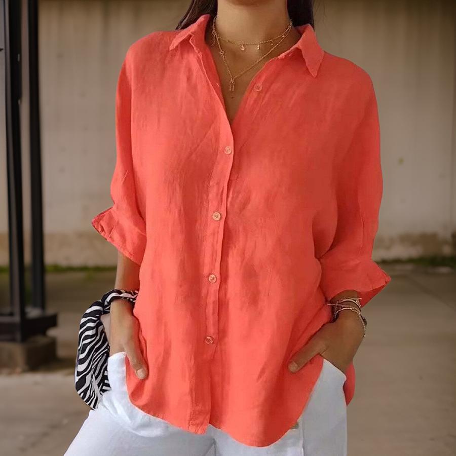 Sophia - Women's Timeless Cotton Blend Blouse
