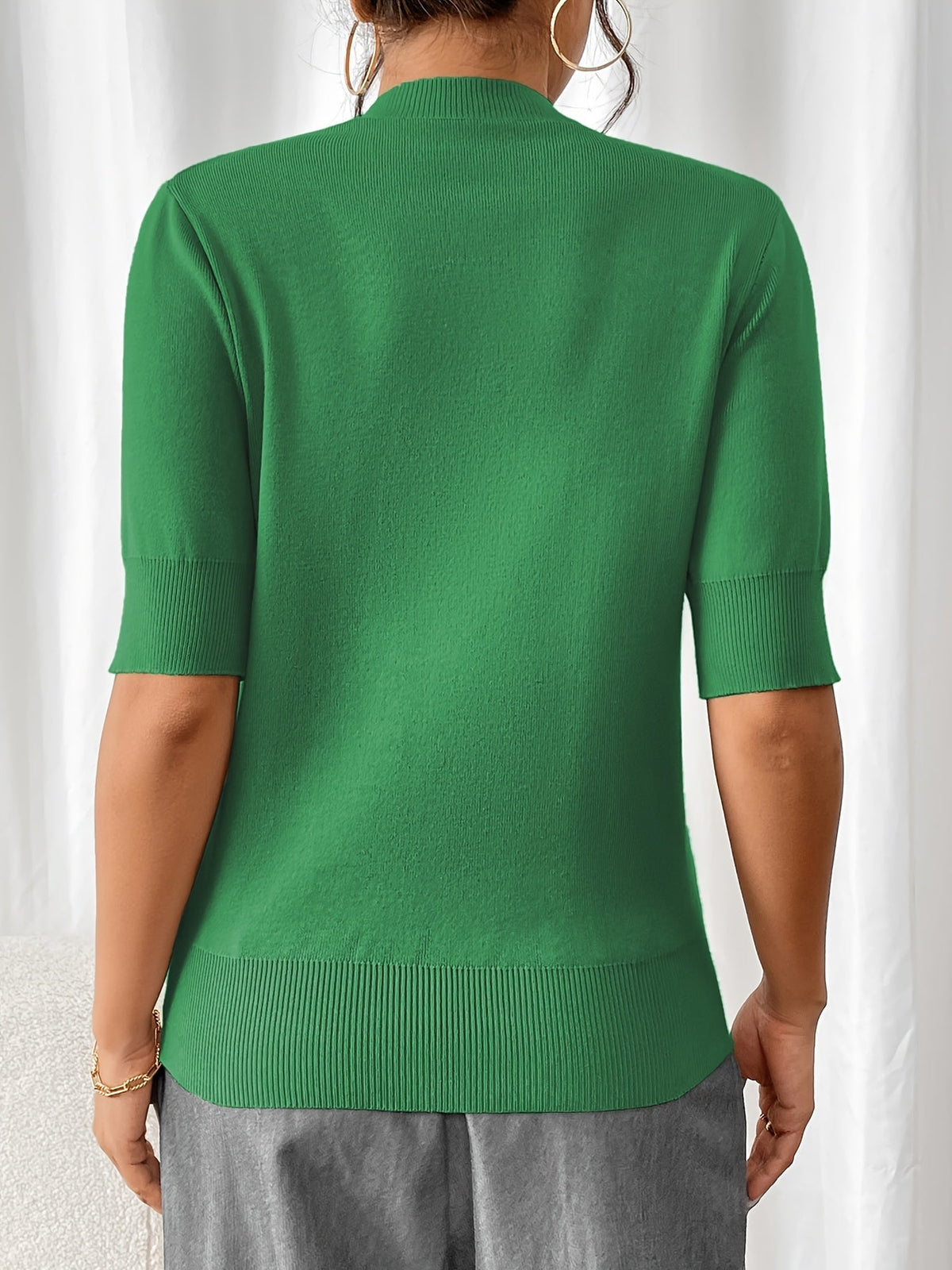 Posy - Women's Jumper in Knit with Short Sleeves - photo 10