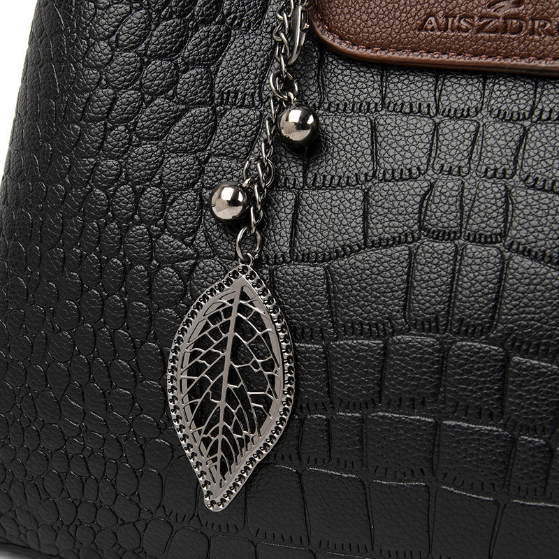Barbara - Women's Structured Leather Top Handle Bag