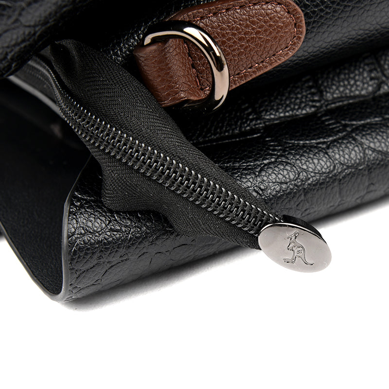 Barbara - Women's Structured Leather Top Handle Bag