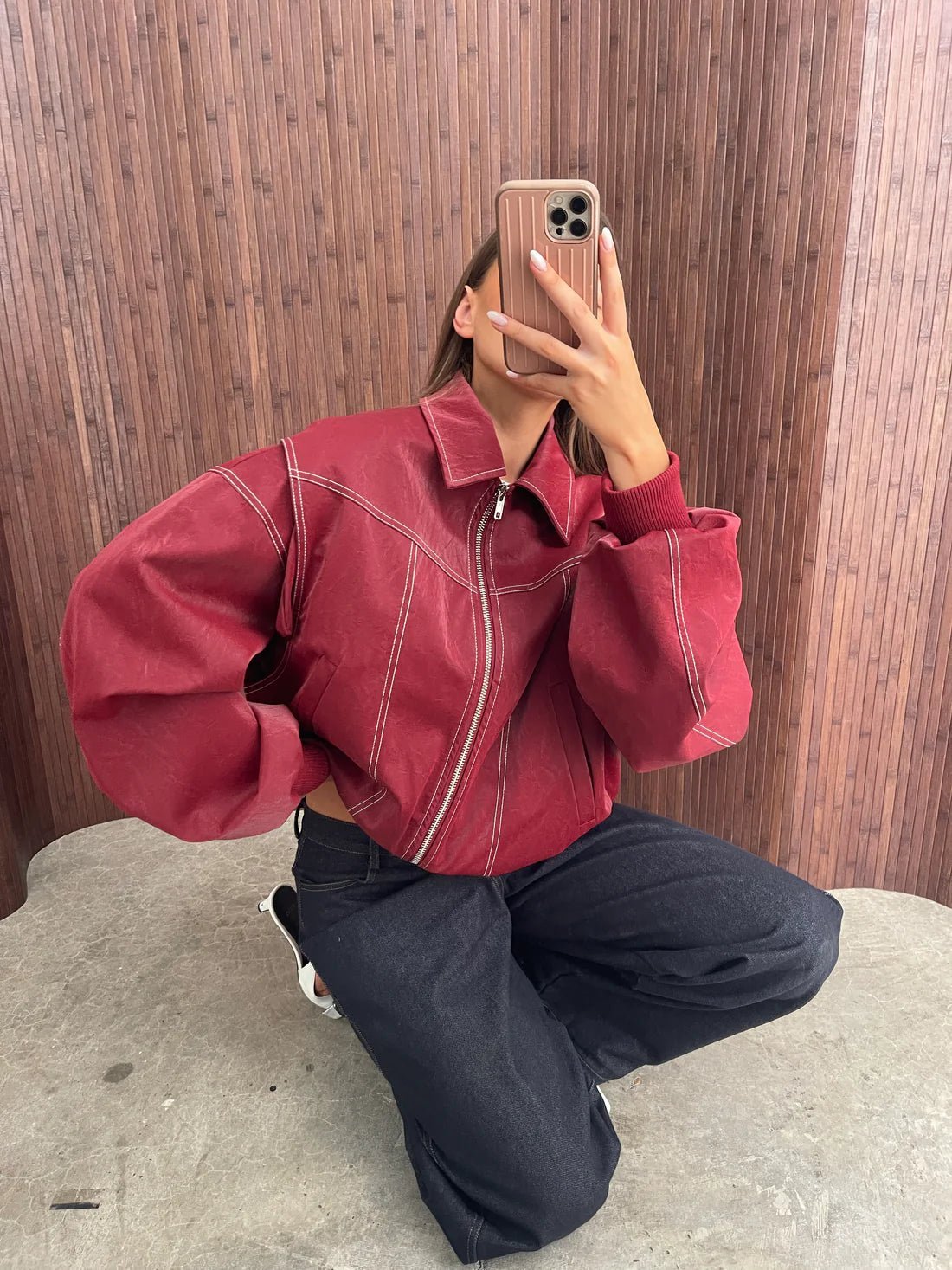 Raven - Women's Relaxed Bomber Jacket with Zip Front - photo 10