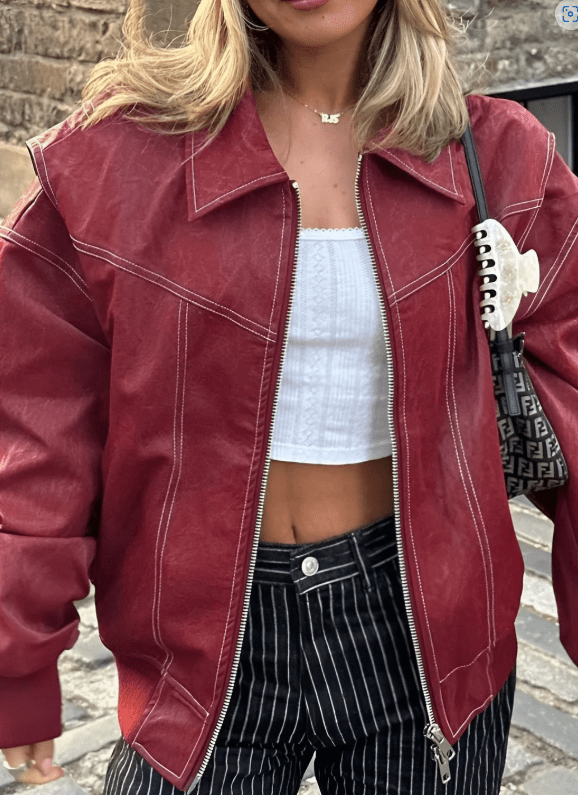 Raven - Women's Relaxed Bomber Jacket with Zip Front - photo 2