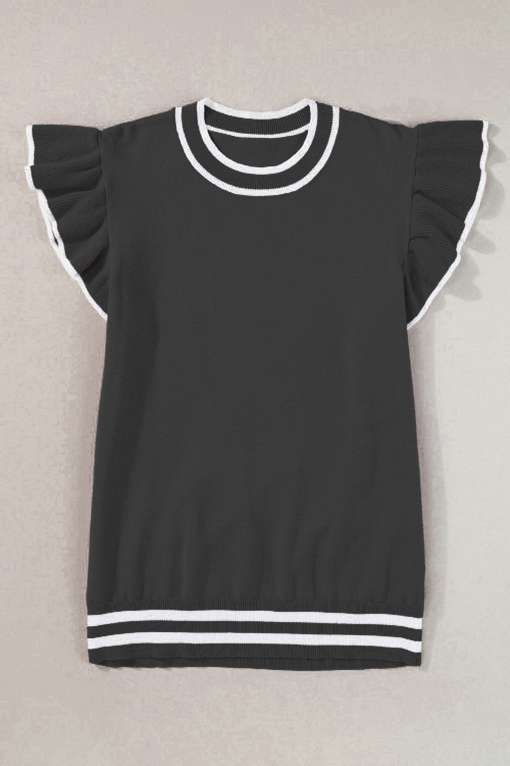 Reeve - Women's Ribbed Jumper with Ruffle Shoulders - photo 3