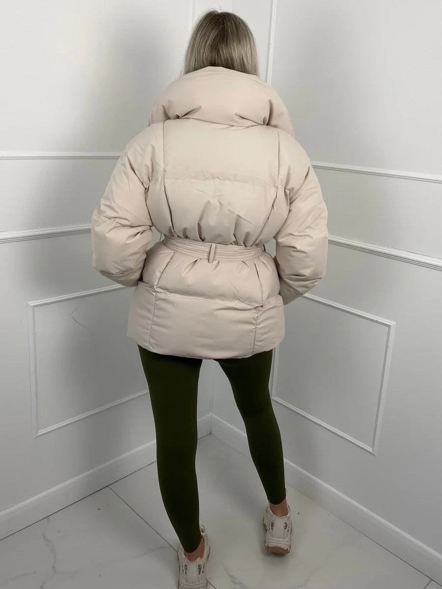 Rhea - Women's Relaxed Puffer Jacket with Collar - photo 6