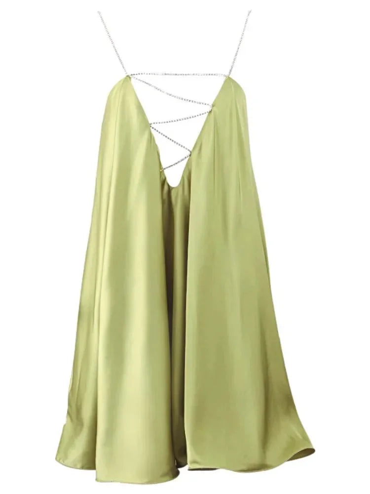 Lyra - Mini abito da sera con dettaglio catena da donna