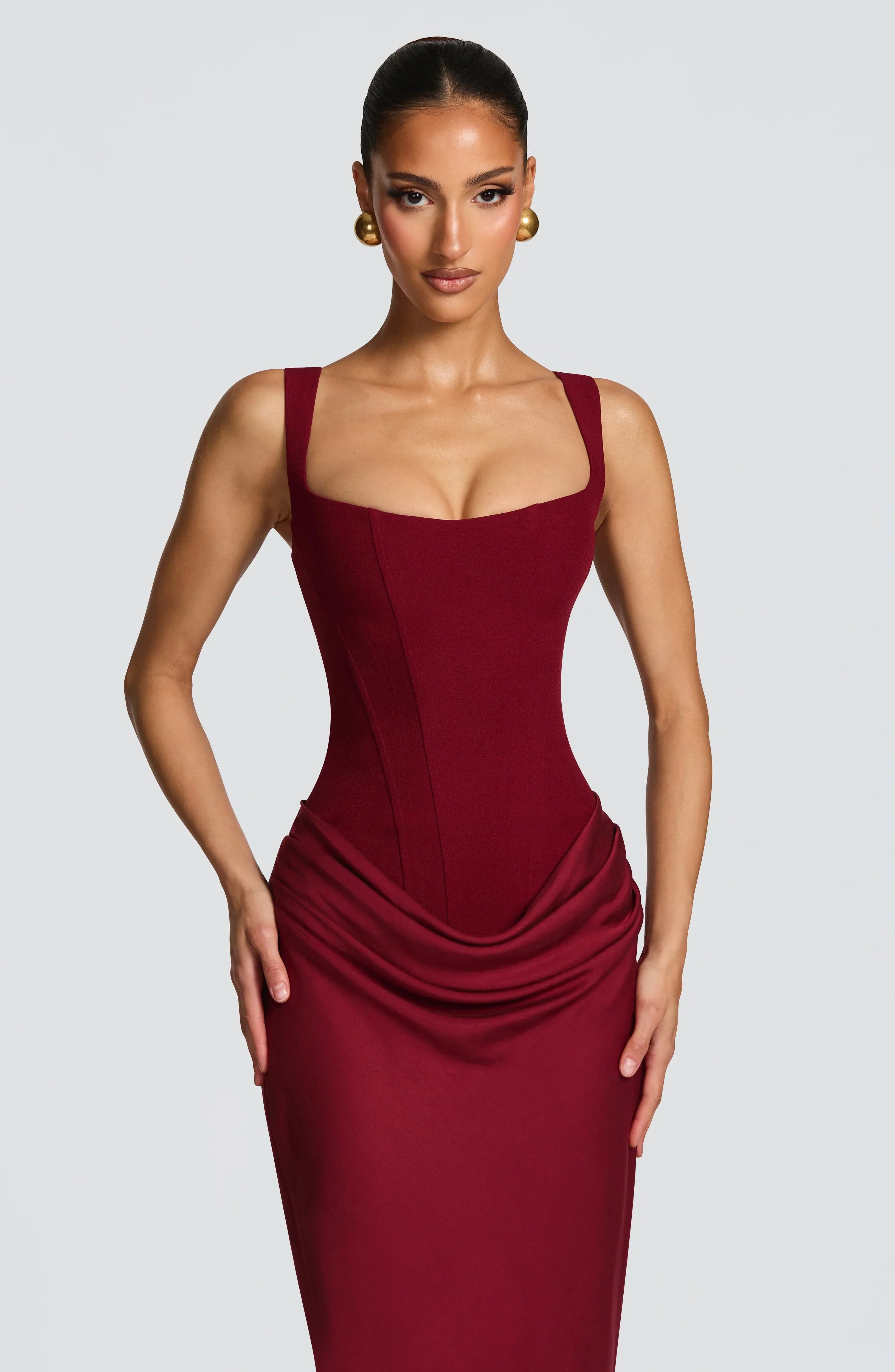Vera - Dámské bodycon Maxi šaty bez zad