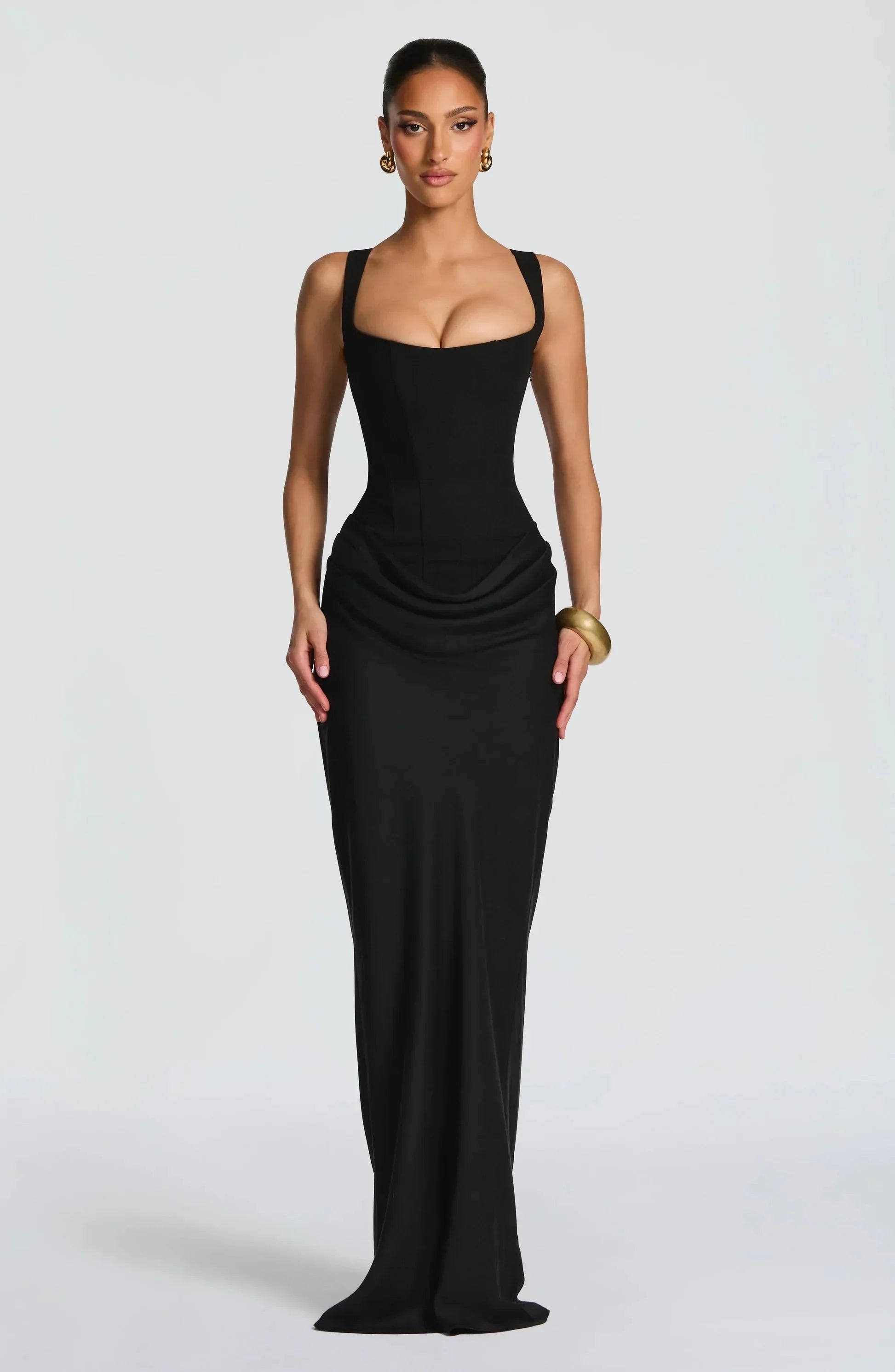 Vera - Dámské bodycon Maxi šaty bez zad