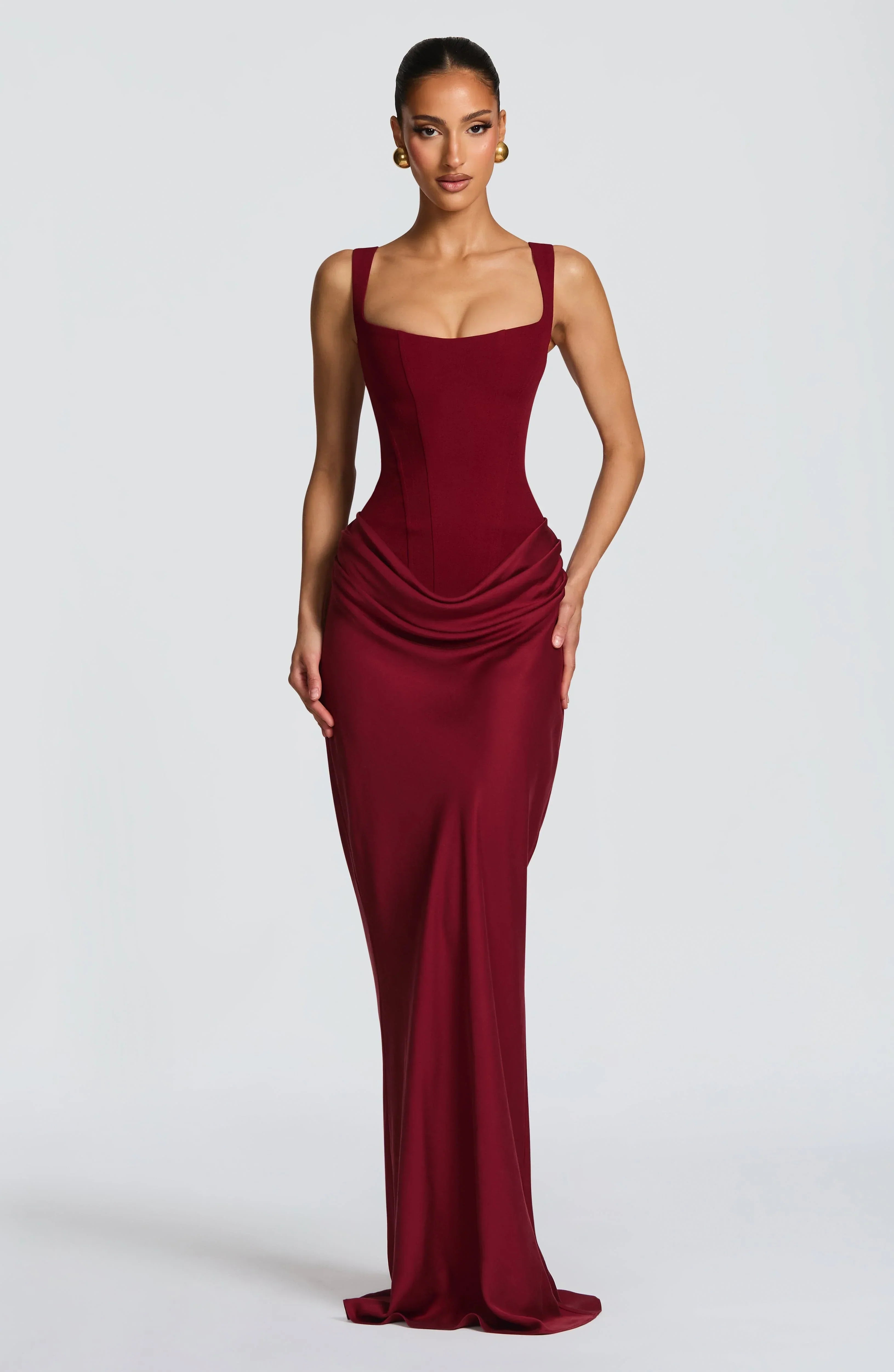 Vera - Dámské bodycon Maxi šaty bez zad