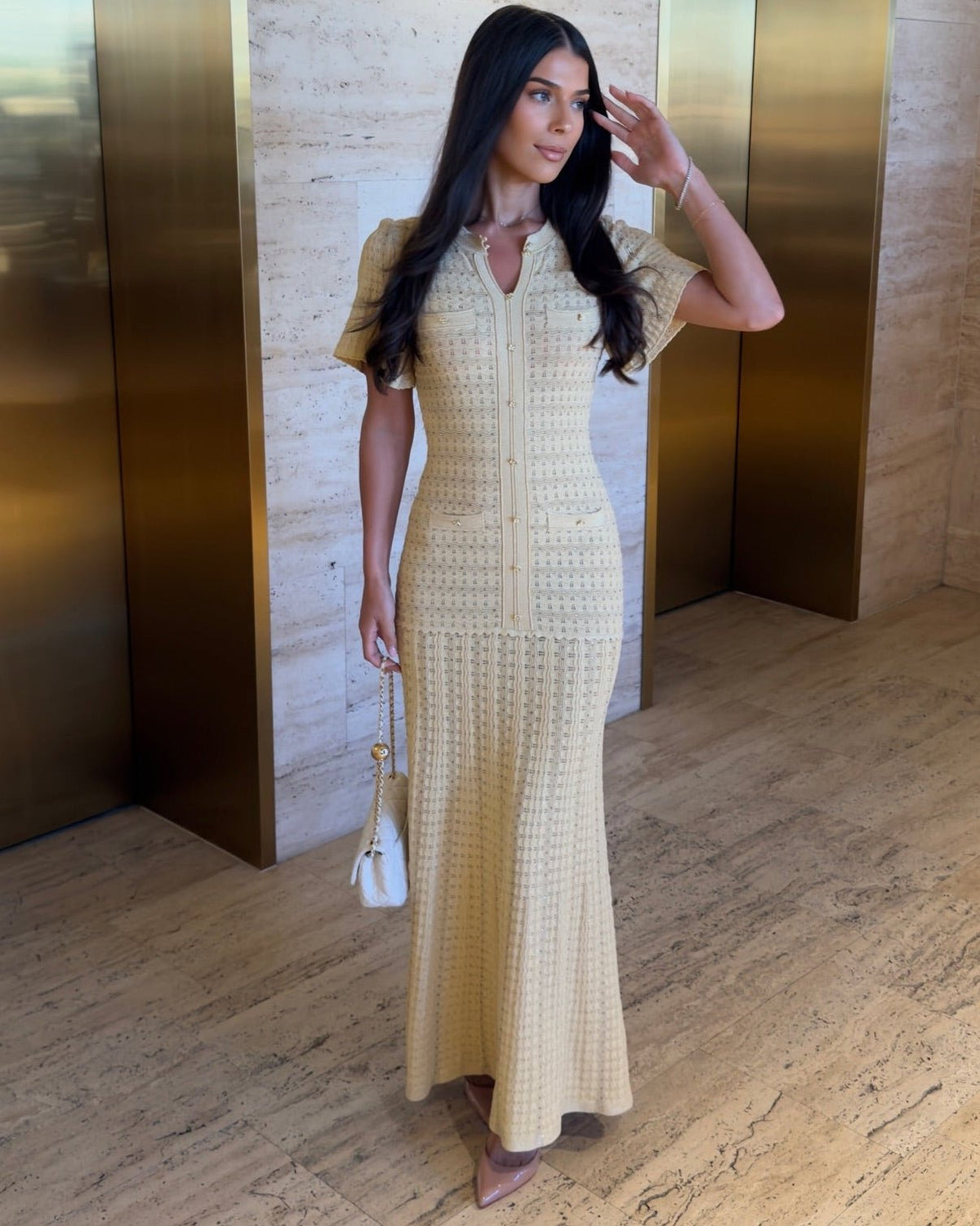 Ronnie - Women's Maxi Dress in Ribbed Knit - photo 5