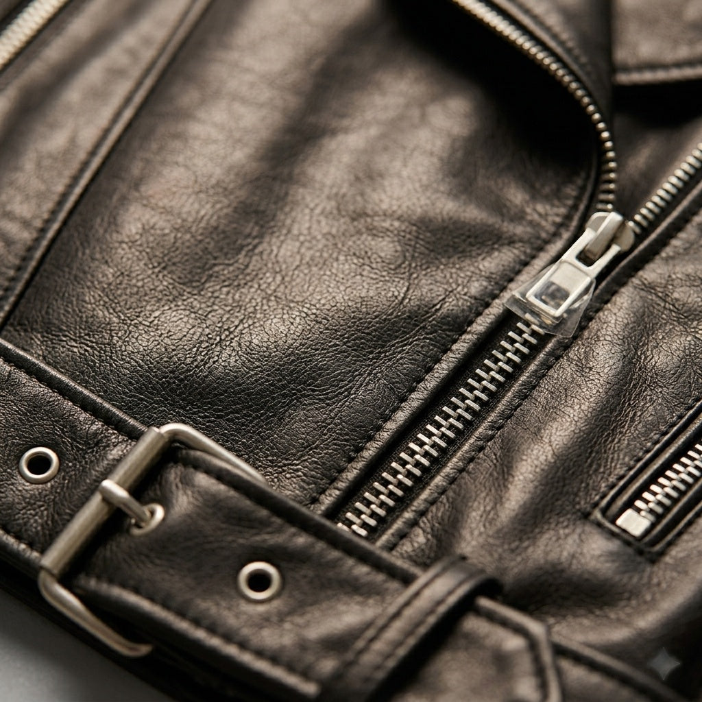 Courtney - Women's Relaxed Biker Jacket with Asymmetric Hem - photo 3