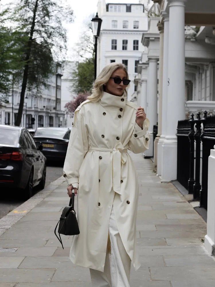 Selina - Women's Trench Coat with Button Front - photo 1