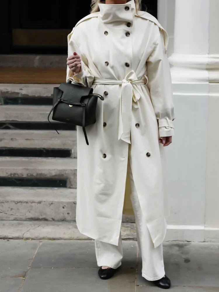 Selina - Women's Trench Coat with Button Front - photo 2