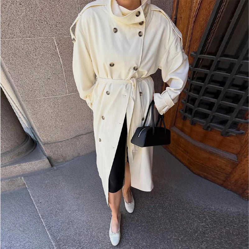 Selina - Women's Trench Coat with Button Front - photo 5
